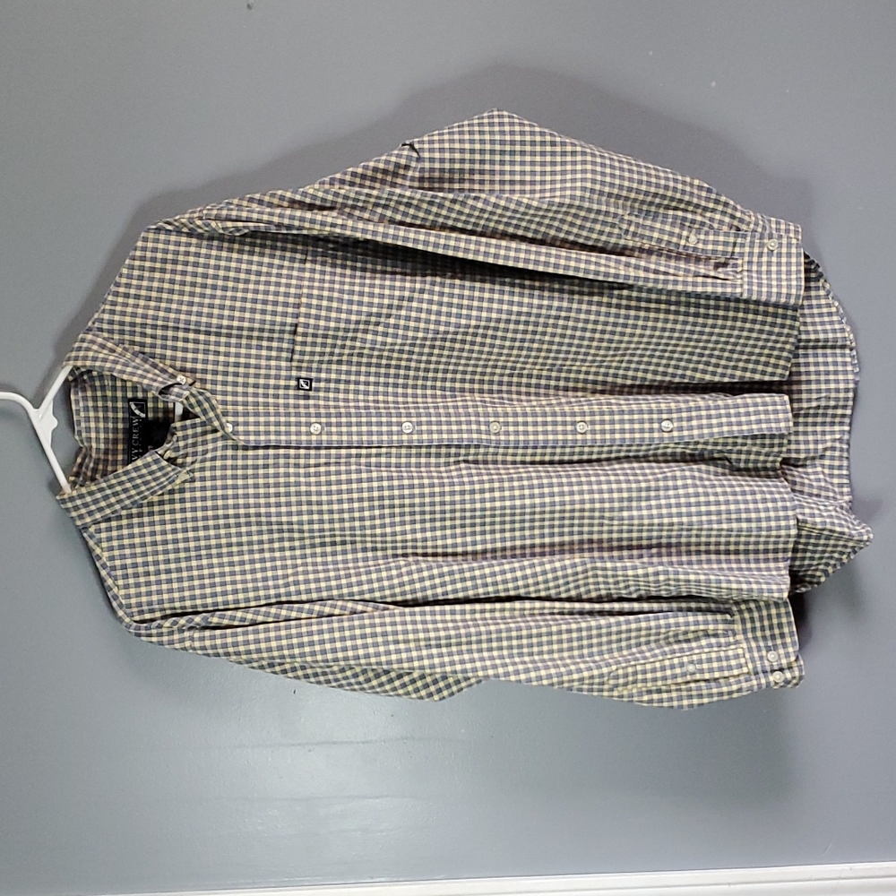 Ivy Crew explorer, yellow & blue , striped long-sleeve button down, size XL